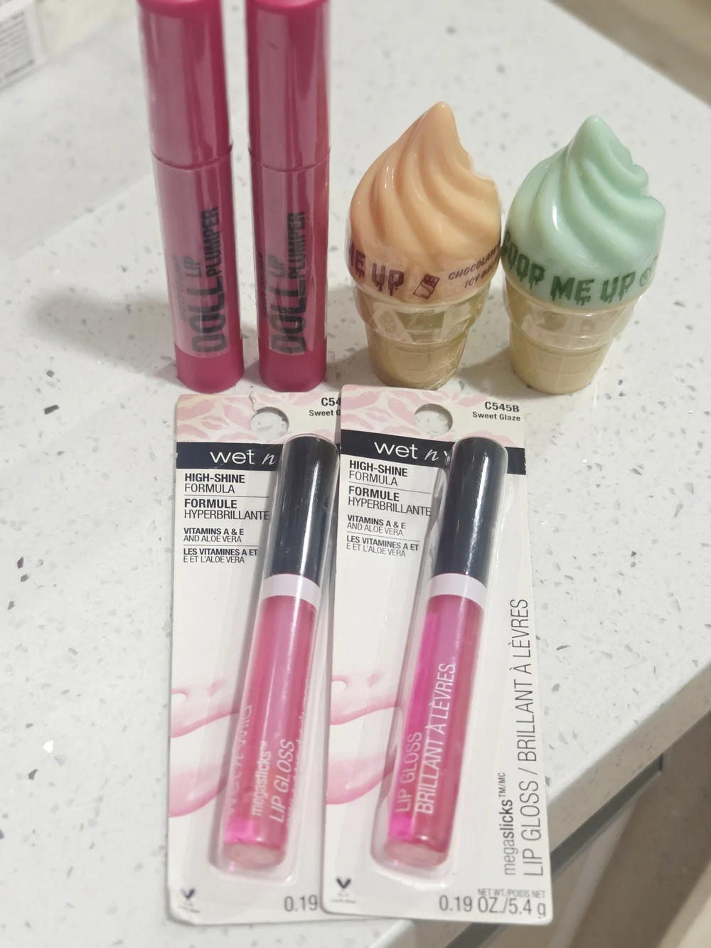 Lip Gloss & Plumper Bundle~ DOLL~WetnWild~ Scoop Me Up (6 Items)